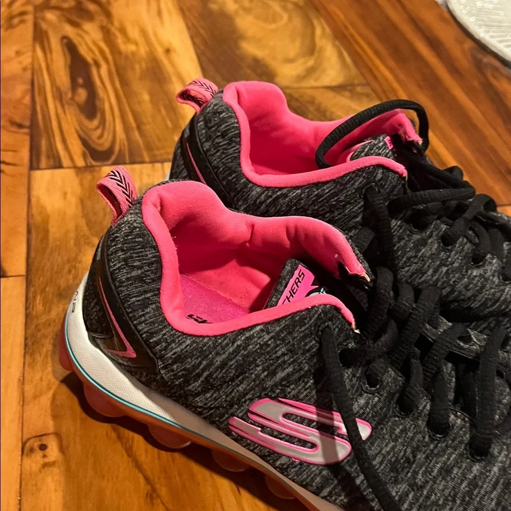 Skechers Charcoal and Pink Walking Shoes - Picture 8 of 8